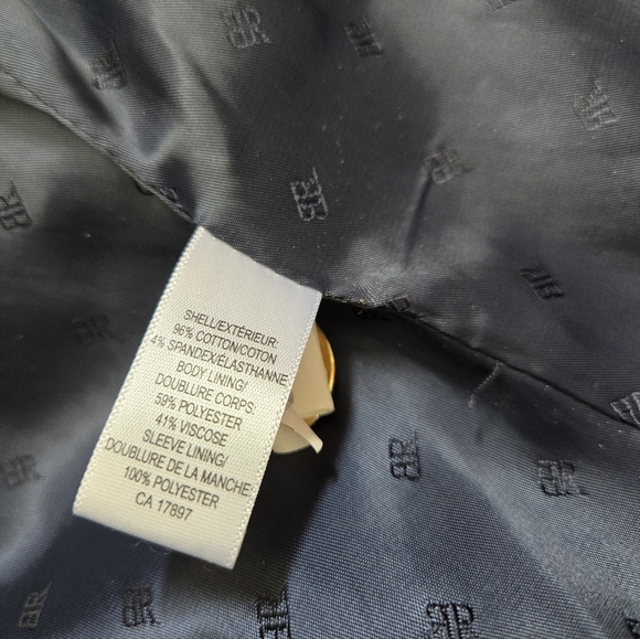 BANANA REPUBLIC Blue and Black Double-Breasted Peacoat /Blazer. Size M - Picture 13 of 16